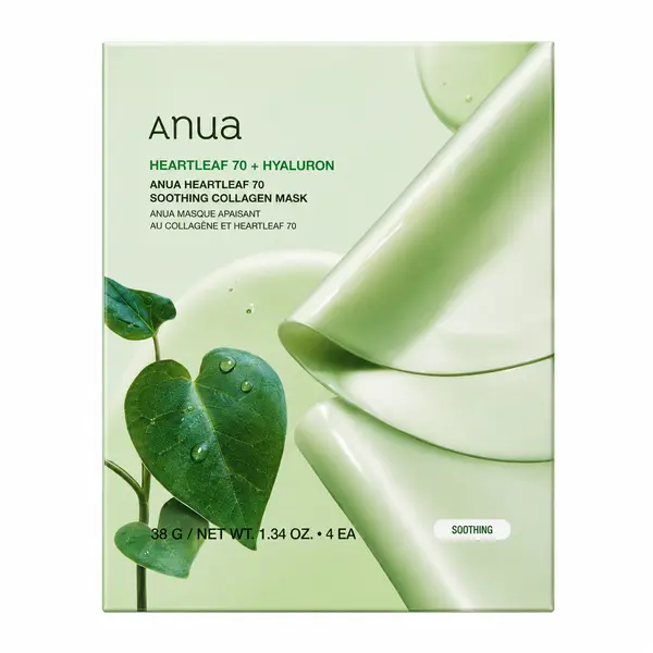 Anua - Heartleaf 70 Soothing Collagen Mask, 4 sheets