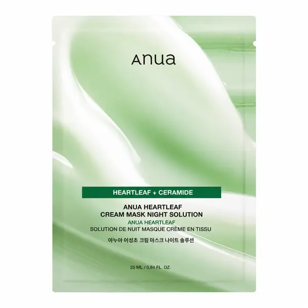 Anua – Heartleaf Cream Mask Night Solution, 1 sheet