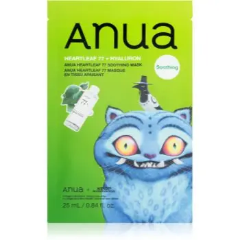 Anua K-Pop Demon Hunters Heartleaf 77% Soothing Mask mască textilă hidratantă cu efect calmant