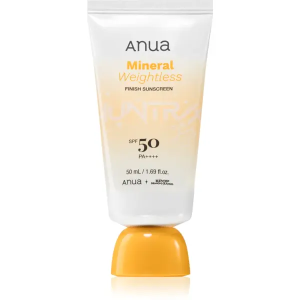 Anua K-Pop Demon Hunters Mineral Weightless Finish Sunscreen crema fata iluminatoare de protectie SPF 50 50 ml