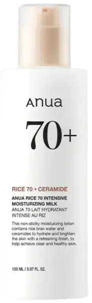 Anua Loțiune hidratantă pentru față Rice 70, 150 ml