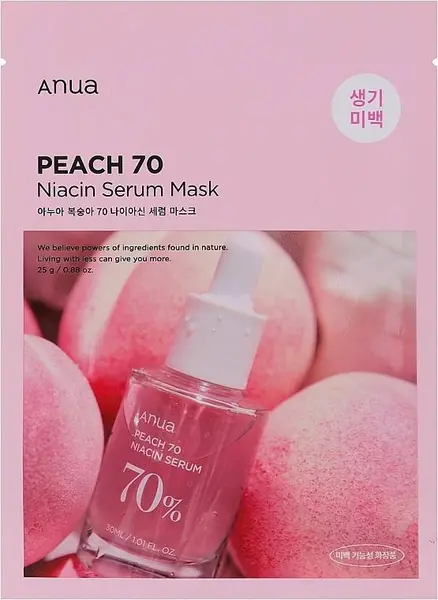 Anua Peach Mască de față cu folie 70%, 25 ml