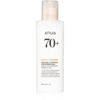 Anua Rice 70 Intensive Moisturizing Milk lapte hidratant, cu efect de iluminare faciale