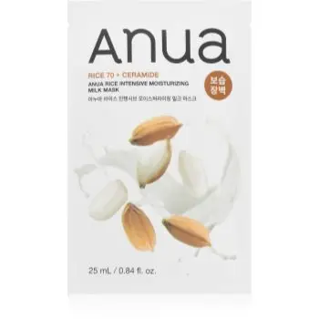 Anua Rice Intensive Moisturizing Milk Mask mască textilă nutritivă pentru luminozitate si hidratare