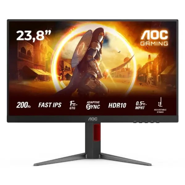 AOC Monitor AOC 24G4HA 23.8inch Fast IPS Full HD 200Hz HDR10 G-Sync 1x DisplayPort 1 x headphone 2xHDMI2.0 Negru