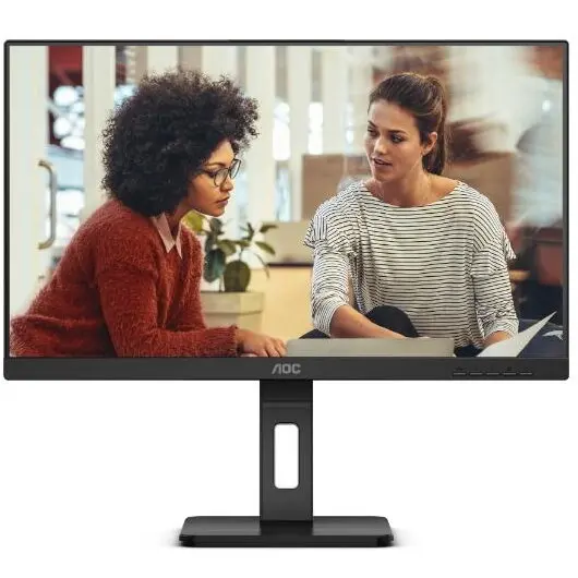 AOC Monitor IPS LED AOC 27 27E3QAF, Full HD (1920 x 1080), VGA, HDMI, DisplayPort, Boxe, Pivot, Negru
