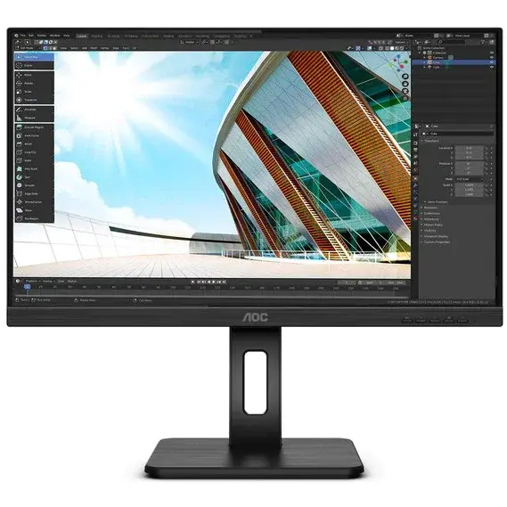 AOC Monitor LEDIPS AOC 27, UHD 4k, 60Hz, 4ms, Adaptive Sync, FrameLess, HDMI, DisplayPort, U27P2