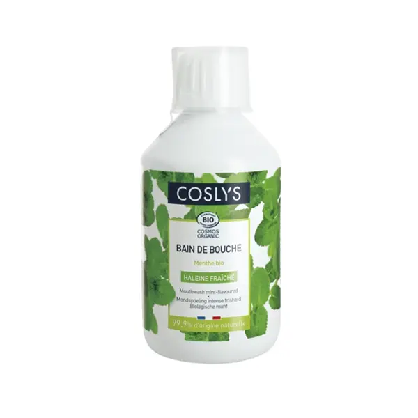 Apa de gura bio cu menta pentru ingrijire si respiratie proaspata, 250ml, Coslys
