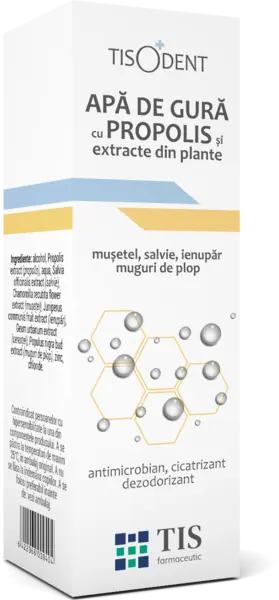 Apa de gura cu propolis, 20ml, Tis Farmaceutic