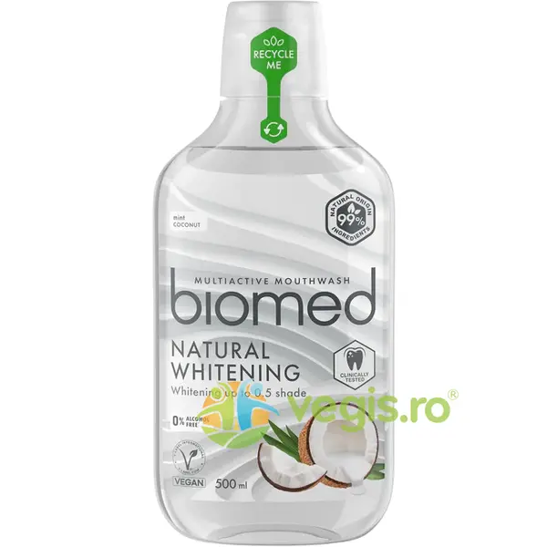 Apa de Gura Natural Whitening 500ml