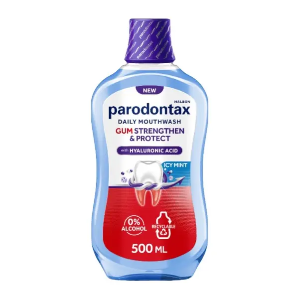 Apa de Gura, Paradontax Gum Strengthen and Protect Icy Mint, 500 ml
