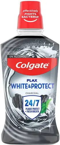 Apa de gura Plax White Charcoal, 500ml, Colgate