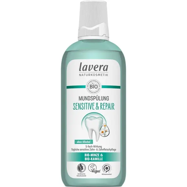 Apa de gura sensitiv cu menta bio si musetel bio - 400 ml