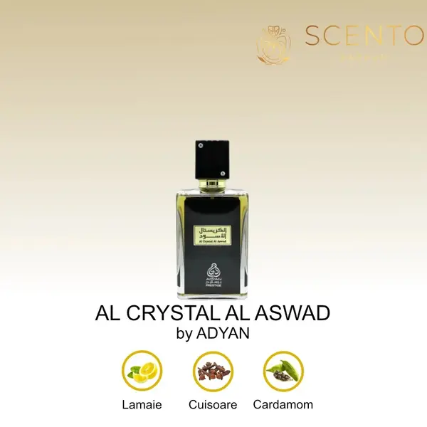 Apă de parfum ADYAN, AL CRYSTAL AL ASWAD, barbat, 100ML - Original Dubai