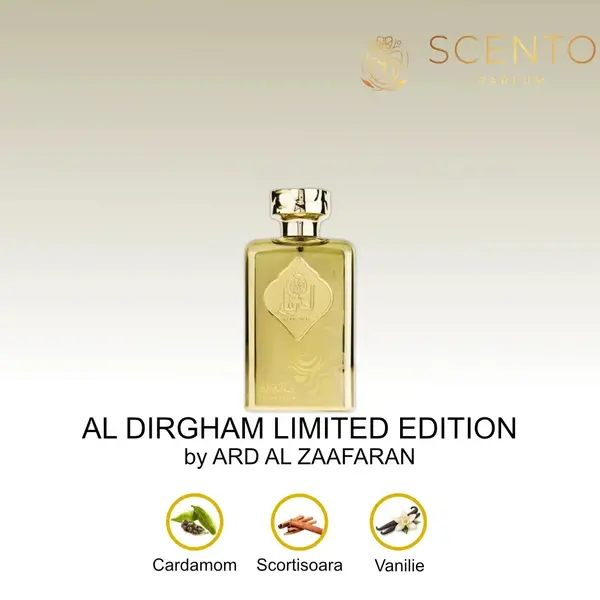 Apa de parfum Al Dirgham Limited Edition by Ard al Zaafaran, 100ml - barbati - Original Dubai