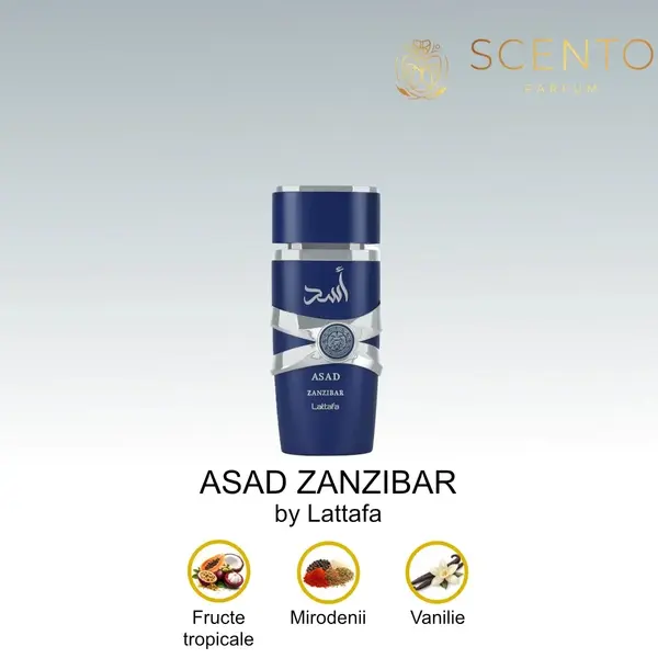 Apă de parfum Asad Zanzibar by Lattafa, barbati, 100ml - Original Dubai