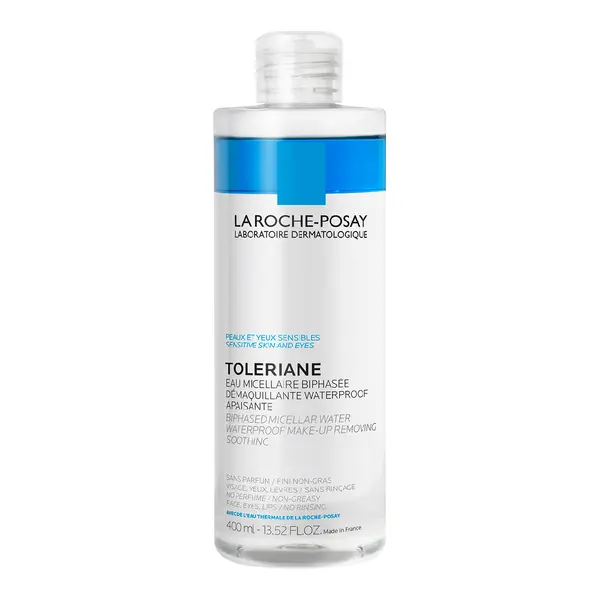 Apa micelara bifazica pentru piele si ochi sensibili Toleriane, 400 ml, La Roche-Posay