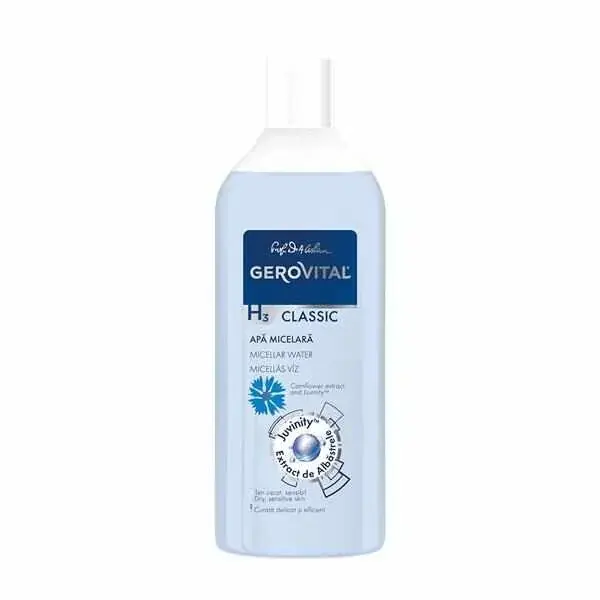 Apa micelara cu albastrele si Juvinity H3 Classic, 400 ml, Gerovital