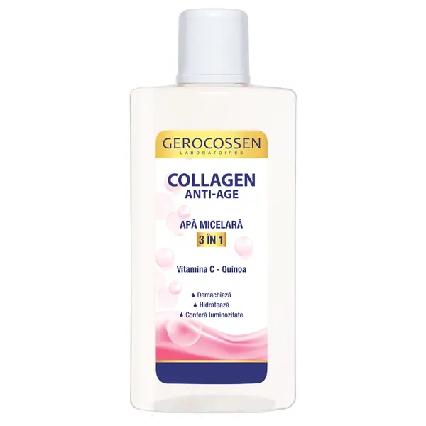 Apa micelara cu colagen + extract de quinoa si vitamina C lipozomala, 300ml, Gerocossen