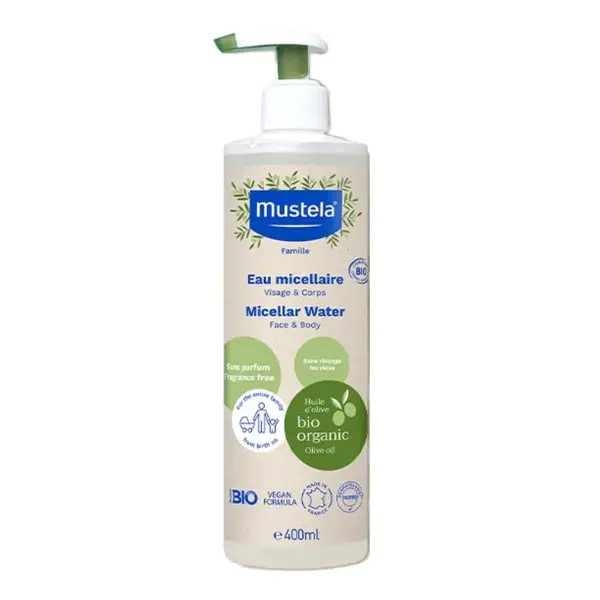 Apa micelara pentru fata si corp certificată BIO, 400 ml, Mustela