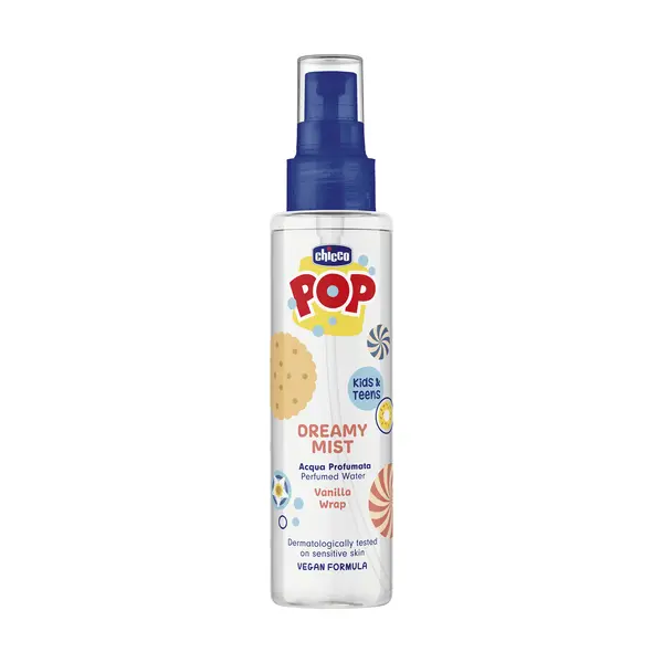 Apa parfumata Chicco POP DreamyMist cu aroma de prajitura cu vanilie, formula vegana, pentru copii si adolescenti 150 ml