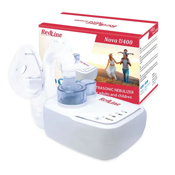 Aparat aerosoli cu ultrasunete RedLine Nova U400, 3 moduri de nebulizare, pentru adulti si copii