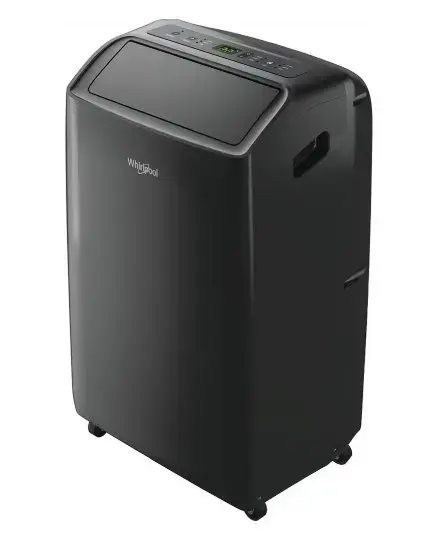 Aparat de aer conditionar portabil Whirlpool PACF29CO B, 9000 BTU, Clasa A, 2800 W, 20-30 mp, Auto-Curatare (Negru)