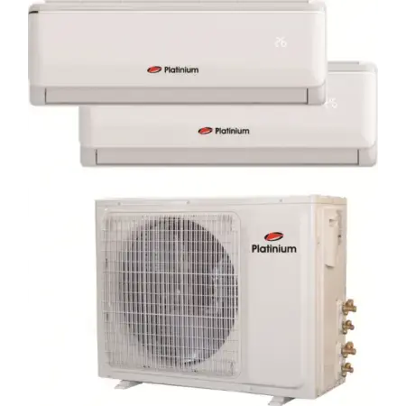 Aparat de aer conditionat dublu split Platinium 2PE-18HR32/ In-09WiFi+In-12WiFi, 9000+12000 BTU, Clasa A++, I feel, Eco, Autorestart, Wi-Fi (Alb)