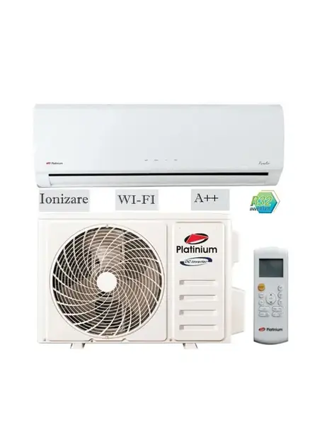 Aparat de aer conditionat Platinium PureAir PX-18R32 INZ++, 18000 BTU, Clasa A++, R32, Wi-Fi, Ionizare (Alb)