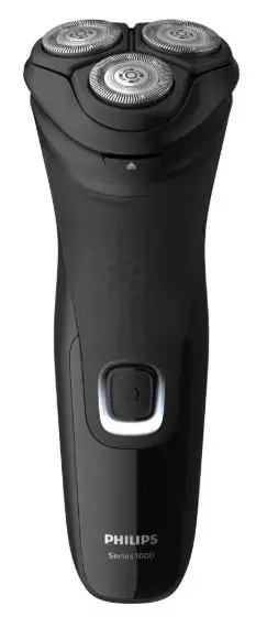 Aparat de barbierit electric uscat Philips Seria1000 S1232/41, Lame PowerCut Blade, Capete 4D Flex, 40+ min autonomie, Baterie NiMH (Negru)