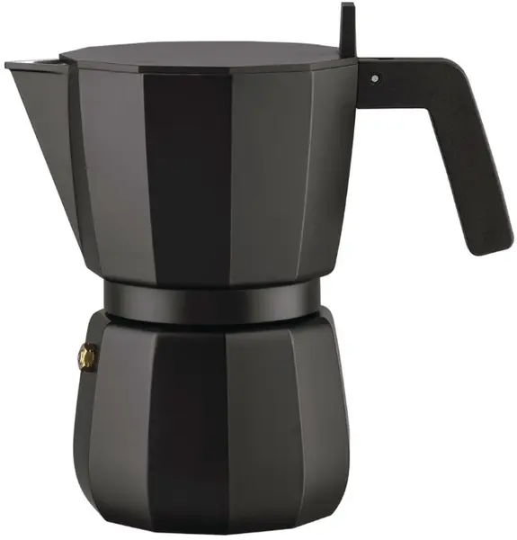 Aparat de cafea Alessi - Moka, 6 cești, negru