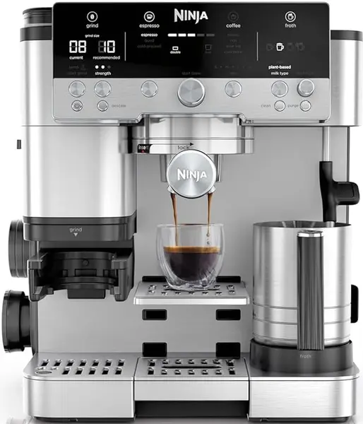 Aparat de cafea Ninja - Luxe Premier ES601EU 3 в 1, 11 bar, 2 l, argintiu