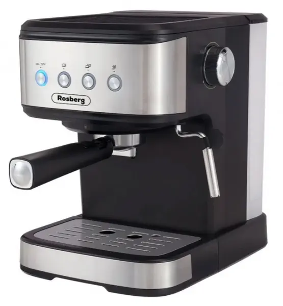 Aparat de cafea Rosberg - Premium RP51171F, 20 bar, 1.2 l, negru/gri