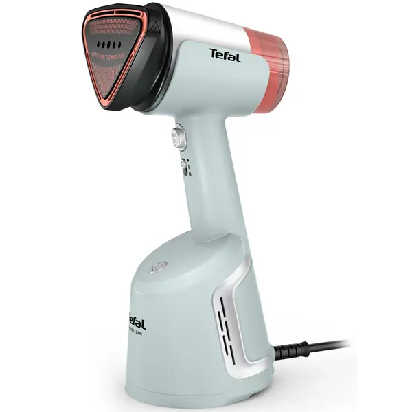 Aparat de calcat cu aburi Tefal AeroSteam DT9814F0, 1400W, Timp incalzire 30 sec, Rezervor apa 100ml, Oprire automata, Verde/Alb