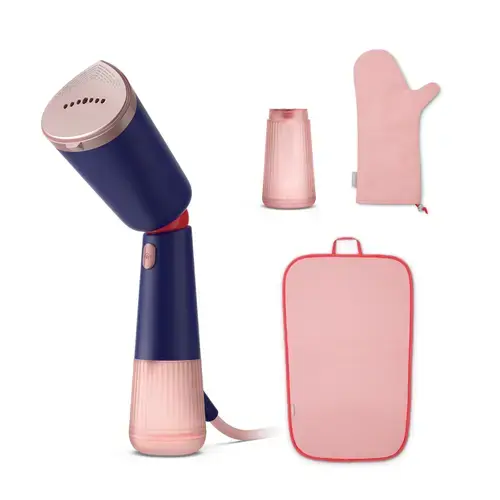 Aparat de calcat vertical cu abur Philips STH5030/20 Seria 5000, 1300W, 120 ml, Rezervor suplimentar 200 ml, StyleMat, Portabil (Albastru)