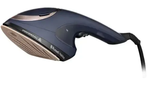 Aparat de calcat vertical cu abur Russell Hobbs Steam Genie 2 in 1 28370-56, 1700 W, rezervor 0.15 l, Tehnologie One Temperature (Albastru)