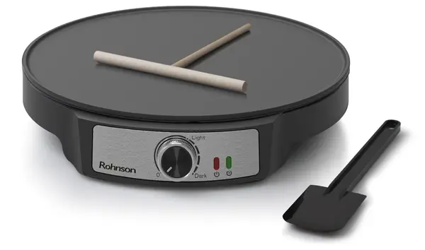 Aparat de clătite Rohnson - R-2203, 1200W, 30 cm, negru