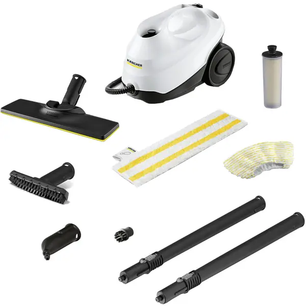 Aparat de curatat cu abur Karcher SC 3 EasyFix, 1900 W, 1 l, 3.5 bar, Incalzire 30 secunde, Alb/Negru