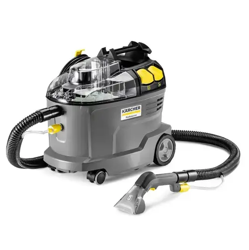 Aparat de curatat Karcher Puzzi 8/1, Spray-Extractie, Debit aer 71 L/s, Rezervor apa 8 L, 1200 W (Gri/Galben)