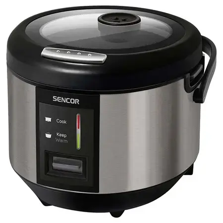 Aparat de gatit orez Sencor SRM 1890SS, 830 W, 1.8 L (Argintiu/Negru)