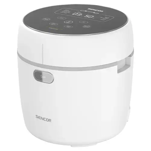 Aparat de gatit orez Sencor SRM0670WH, 0.6 l, 350 W, 8 functii (Alb)