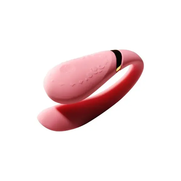 Aparat de masaj pentru cupluri ZALO FANFAN, vibrator dublu cu control prin aplicație, 8 funcții de vibrație, culoare roz