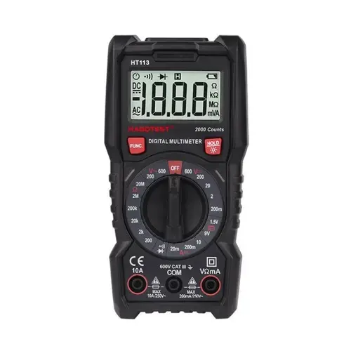 Aparat de masura digital Habotest HT113, Multimetru Universal, tensiune DC/AC, curent DC, Diode, Rezistente, Negru