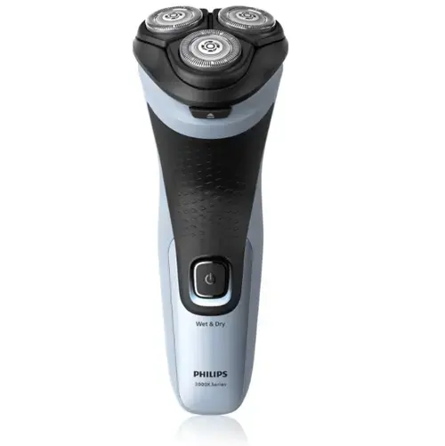 Aparat de ras electric Philips X3003/00 Wet & Dry, Autonomie 40 minute, 3 capete (Albastru/Negru)