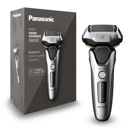 Aparat de ras Panasonic ES-LV69-S803, 5 lame, inchJapanese Blade Technologyinch, Trimmer, Senzor pentru barba, 50min autonomie Li-Ion, Wet & Dry, Cap Flexibil 16D, Negru