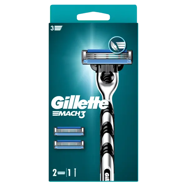 Aparat de ras pentru barbati Mach 3 + rezerva, 1 bucata, Gillette