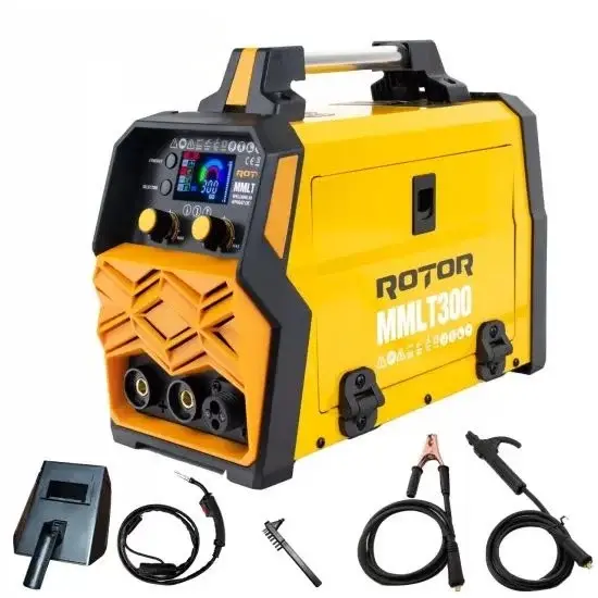 Aparat de sudura Rotor MIG MMA LIFT TIG , 20-300A, sarma flux fara gaz, Afisaj digital, Accesorii incluse