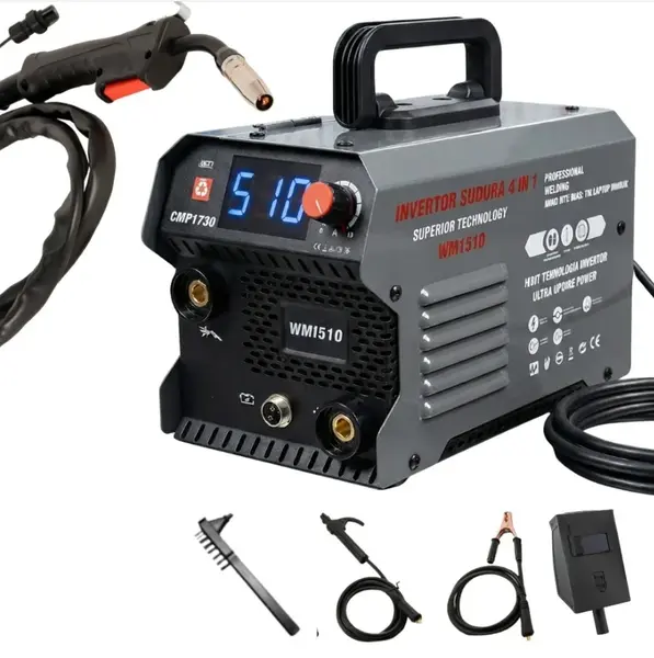 Aparat de sudura tip Invertor cu sarma 510A, MMA/MIG/MAG (TIG LIFT optional) *CABLU SUDURA 3M*, afisaj digital, ventilat, URAL MASH IGBT TEHNOLOGY ULTRA HYBRID POWER, CMP1730