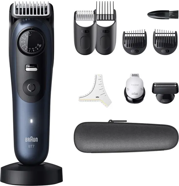 Aparat de tuns barba Braun - BT7540, Black/Blue