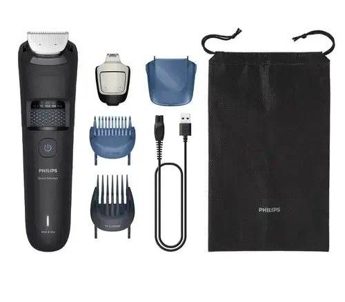 Aparat de tuns barba Philips BT5775/15, Umed&Uscat, 40 trepte taiere, Autonomie 100 minute (Negru)